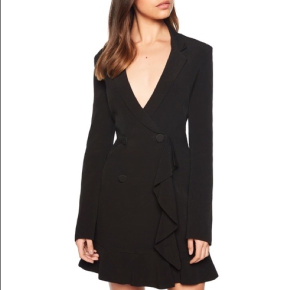 Bardot Dresses & Skirts - [bardot] kaya ruffle tuxedo dress or jacket